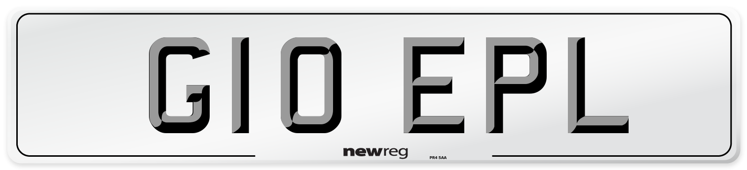 G10 EPL Number Plate from New Reg